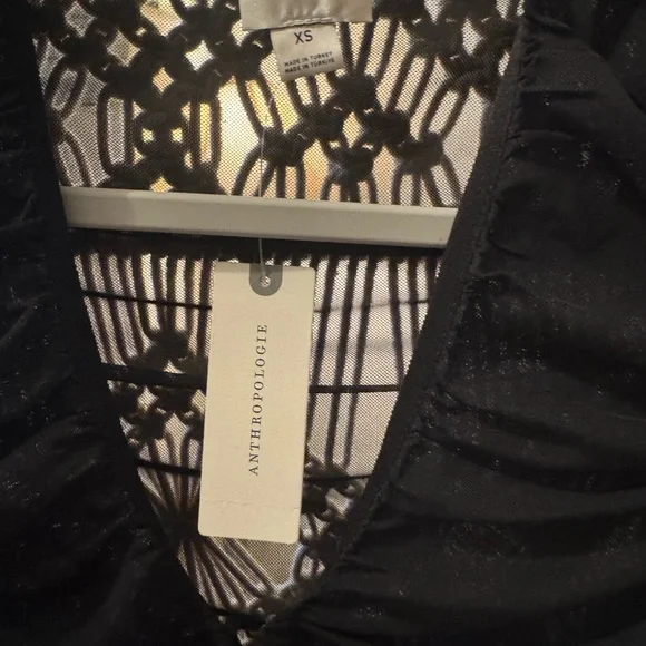 Anthropologie Black Sheer Top - Picture 4 of 4